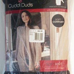 New with tags, Cuddl Duds Soft knit, Lounge Layers, Wrap, 1X/2X